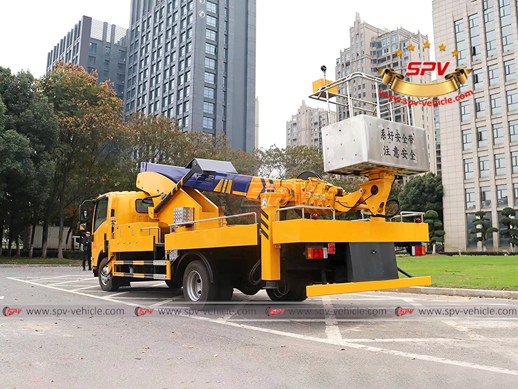 SPV | Telescopic Aerial Platform Truck ISUZU - Left Back Side View